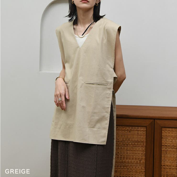 リネンサイドリボンジレ【2023S/S NEW】[品番：BCQW1876410