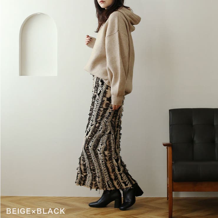 MIXフリンジスカート【2023A/W NEW】[品番：BCQW1876645]｜NOAHL