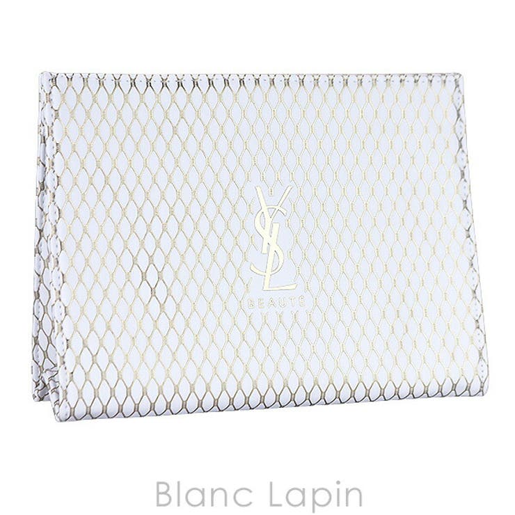 イヴサンローラン コスメポーチ #ホワイト/ゴールド | BLANC LAPIN | 詳細画像1 