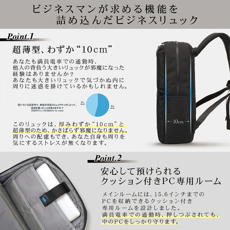 スマート バックパック 薄型 品番 Aetb Blue Sincere ブルーシンシア のメンズファッション通販 Shoplist ショップリスト