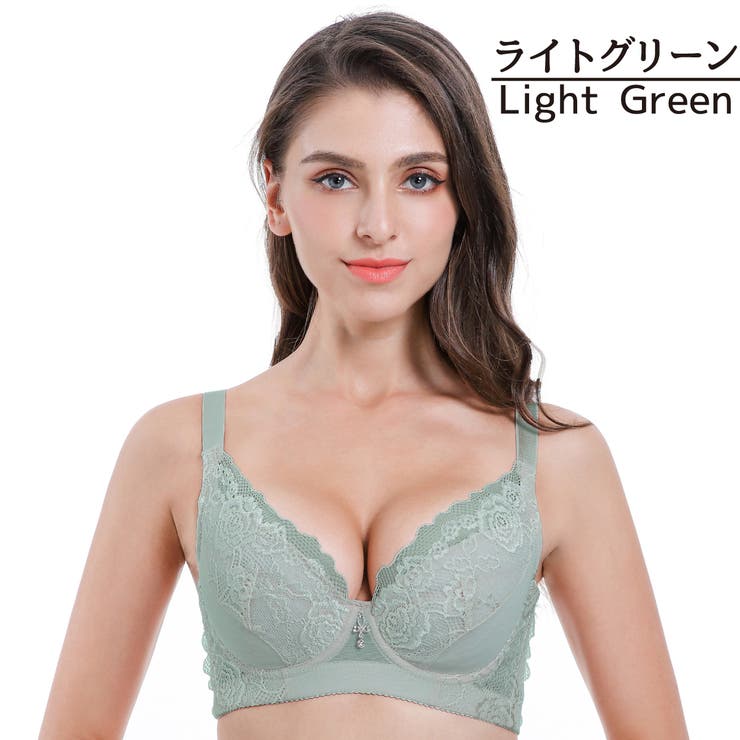 ライトグリーン | ブラジャー 大きいサイズ 脇高 | Blue style