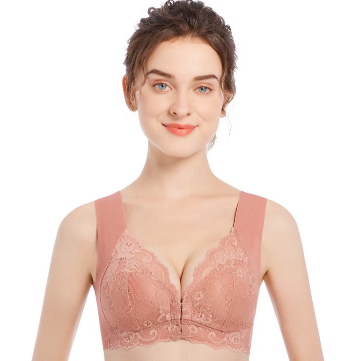 モカピンク | ブラジャー フロントホック ナイトブラ | Blue style