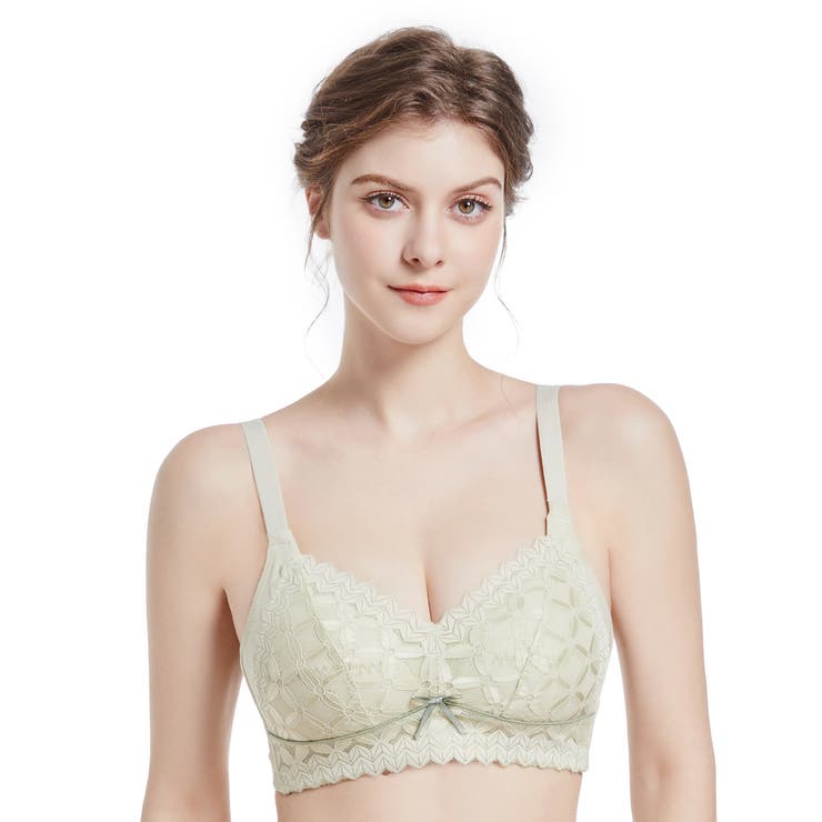 グリーン | ブラジャー 大きいサイズ 小さく見せるブラ | Blue style