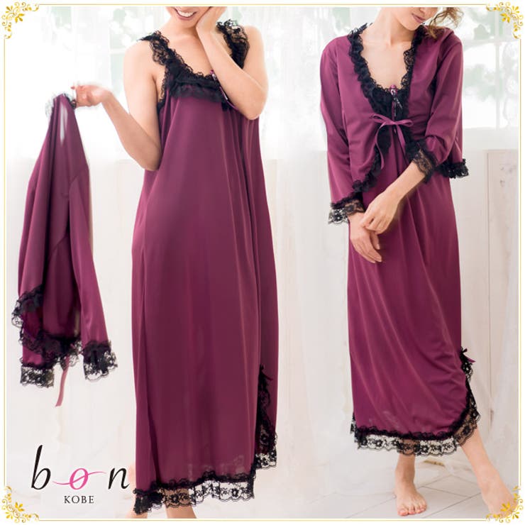 【Bon Revaire】ロングスリップ＆ボレロアンサンブル【30OFBD】 | 神戸発ランジェリーショップ bon-KOBE  | 詳細画像1 