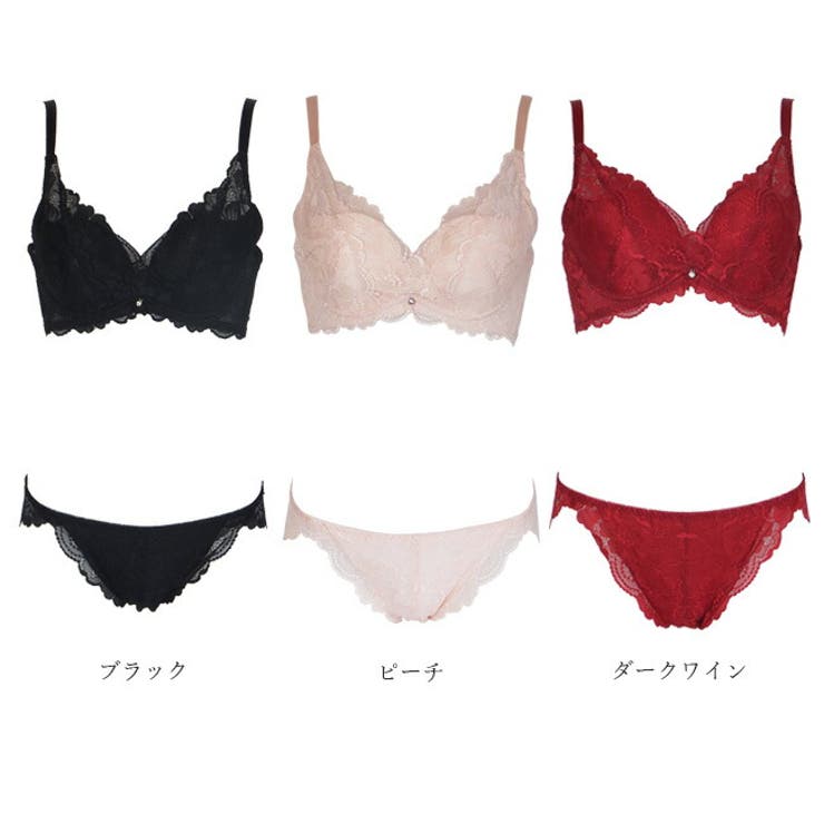 モノトーンレーシーカシュクールブラショーツセット
