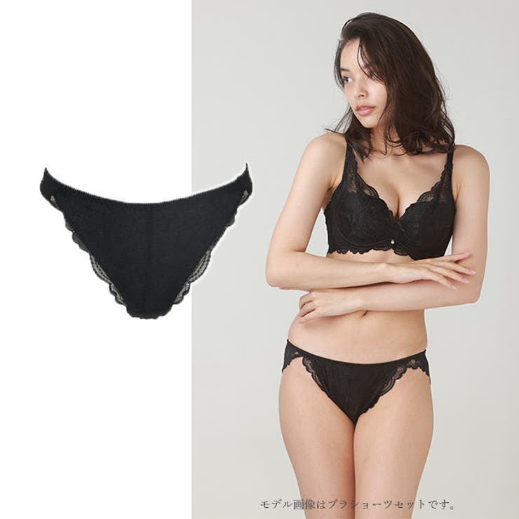 最旬ダウン モノトーンレーシーカシュクールTバックショーツ[品番 70