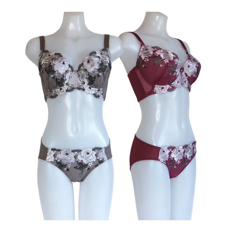 大きいサイズのブリリアントローズレースブラショーツセット | 神戸発ランジェリーショップ bon-KOBE  | 詳細画像3 