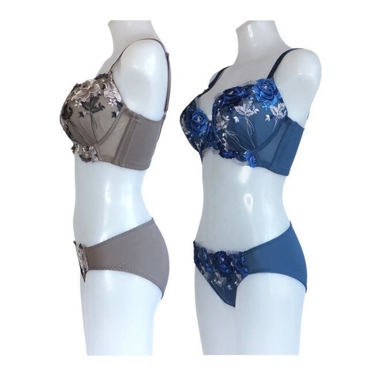 大きいサイズのブリリアントローズレースブラショーツセット | 神戸発ランジェリーショップ bon-KOBE  | 詳細画像4 