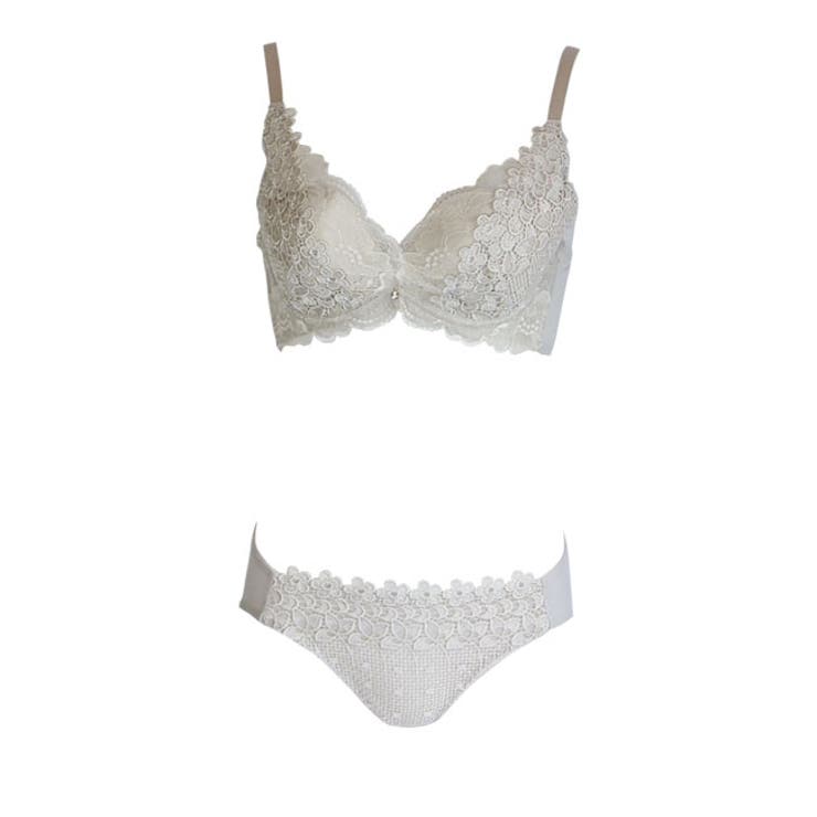 オフグレー | モノトーンカシュクールブラショーツセット | 神戸発ランジェリーショップ bon-KOBE 