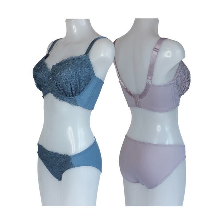 大きいサイズのモノトーンカシュクールブラショーツセット | 神戸発ランジェリーショップ bon-KOBE  | 詳細画像3 