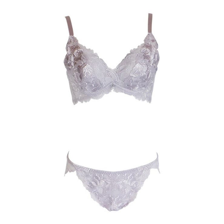 ラベンダー | モノトーンカシュクールブラショーツセット | 神戸発ランジェリーショップ bon-KOBE 