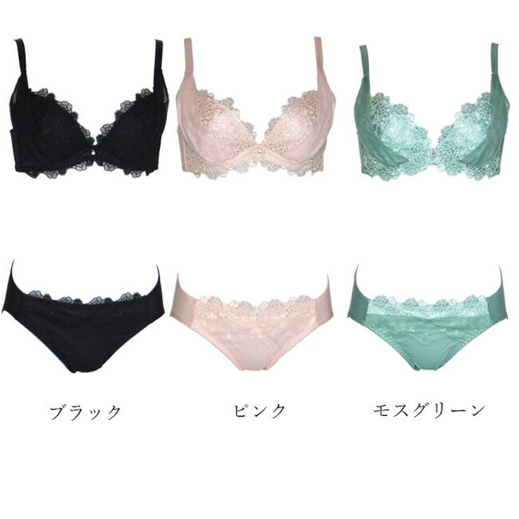 チュールヴェール＆プチフラワー レースブラショーツセット[品番