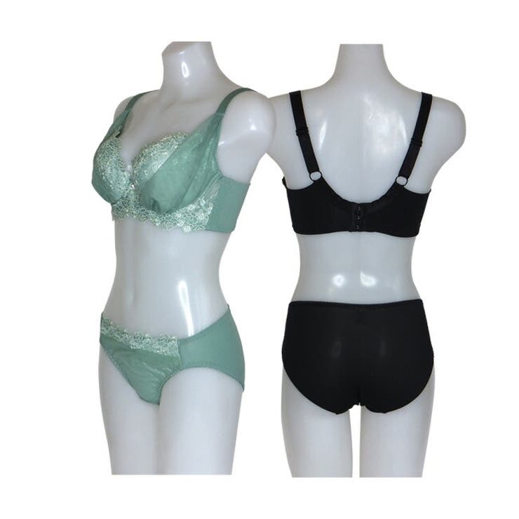 大きいサイズのチュールヴェール＆プチフラワー レースブラショーツセット | 神戸発ランジェリーショップ bon-KOBE  | 詳細画像3 