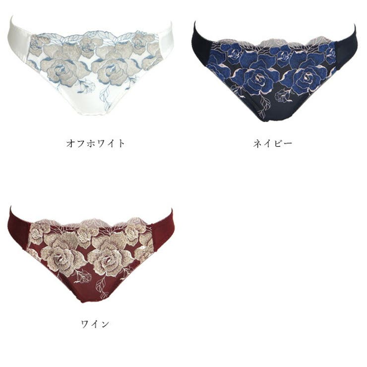 大輪のバラ柄レースTバックショーツ[品番：BONU0000951]｜神戸発
