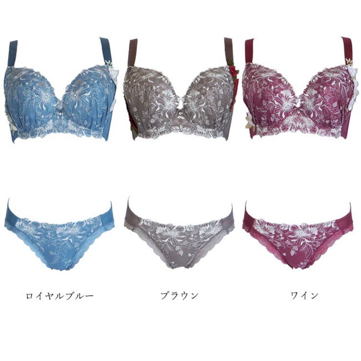大きいサイズのブラショーツセット 美胸 脇寄せ[品番