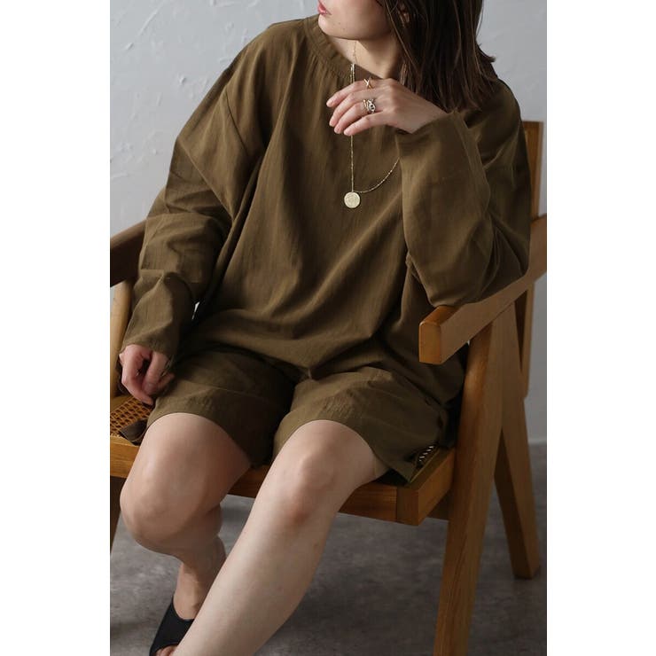 [SET]シアークルーネックプルオーバーブラウス×タックショーツ 11 0040… | BONJOUR SAGAN | 詳細画像1 