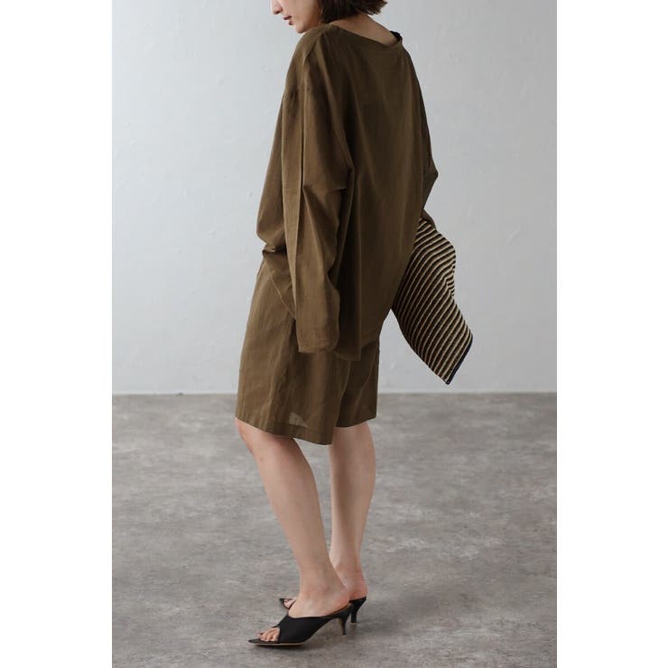 [SET]シアークルーネックプルオーバーブラウス×タックショーツ 11 0040… | BONJOUR SAGAN | 詳細画像4 