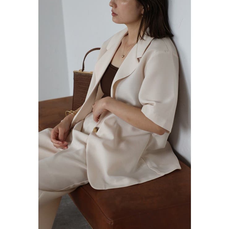 [SET]サマーツイードハーフスリーブジャケット×タックワイドパンツ 11 00… | BONJOUR SAGAN | 詳細画像1 