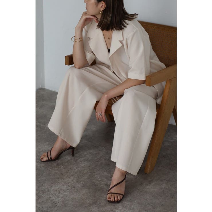 [SET]サマーツイードハーフスリーブジャケット×タックワイドパンツ 11 00… | BONJOUR SAGAN | 詳細画像2 