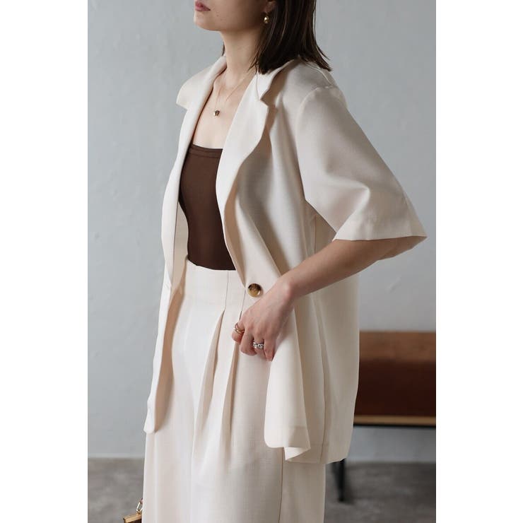 [SET]サマーツイードハーフスリーブジャケット×タックワイドパンツ 11 00… | BONJOUR SAGAN | 詳細画像5 