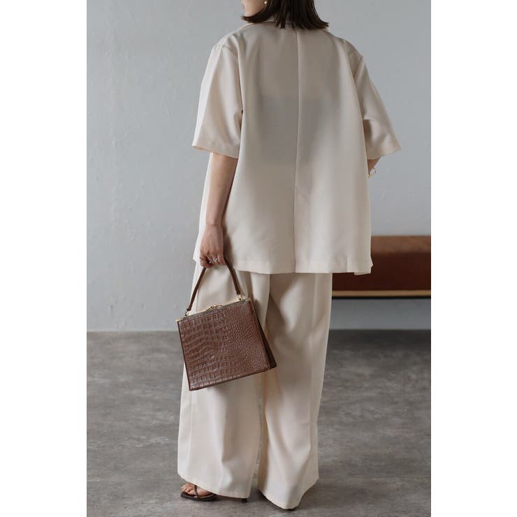 [SET]サマーツイードハーフスリーブジャケット×タックワイドパンツ 11 00… | BONJOUR SAGAN | 詳細画像6 