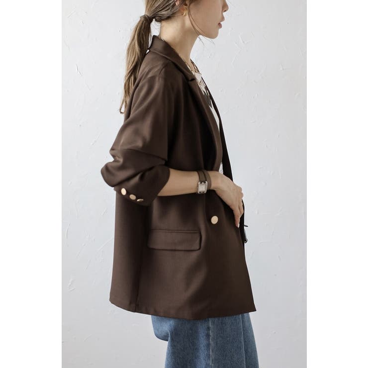 ゴールド釦テーラードジャケット×バックスリットIラインスカート 11 004369 | BONJOUR SAGAN | 詳細画像23 