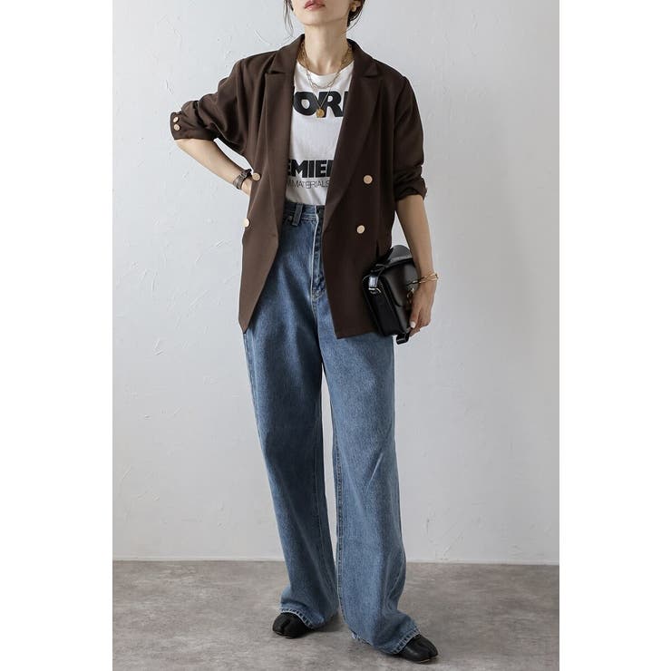 ゴールド釦テーラードジャケット×バックスリットIラインスカート 11 004369 | BONJOUR SAGAN | 詳細画像25 