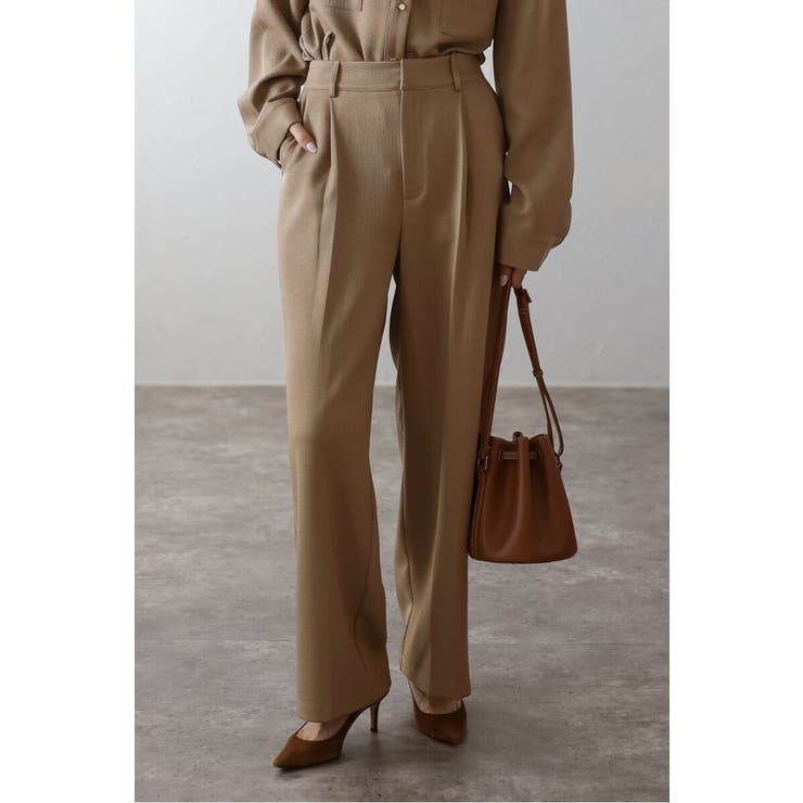 [SET]ライトツイードベルト付シャツ×タックワイドパンツ | BONJOUR SAGAN | 詳細画像8 