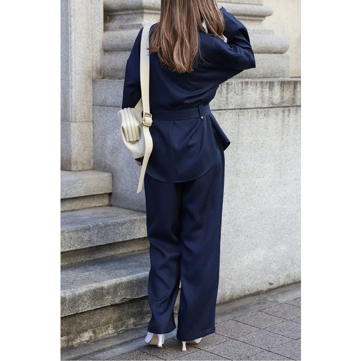 [SET]ライトツイードベルト付シャツ×タックワイドパンツ | BONJOUR SAGAN | 詳細画像12 