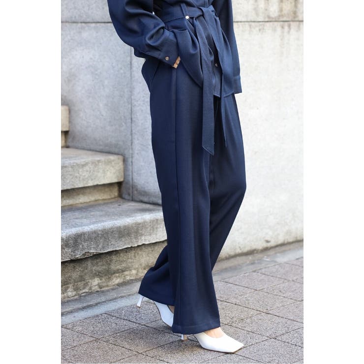 [SET]ライトツイードベルト付シャツ×タックワイドパンツ | BONJOUR SAGAN | 詳細画像19 