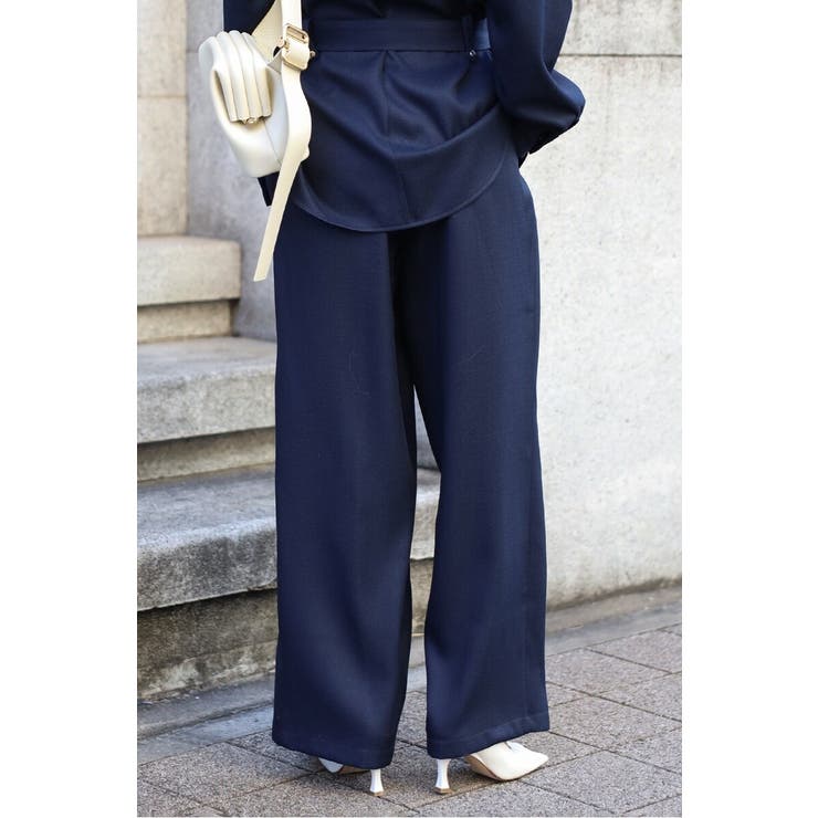 [SET]ライトツイードベルト付シャツ×タックワイドパンツ | BONJOUR SAGAN | 詳細画像20 