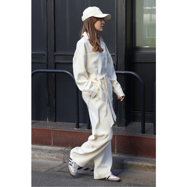 [SET]ライトツイードベルト付シャツ×タックワイドパンツ | BONJOUR SAGAN | 詳細画像23 