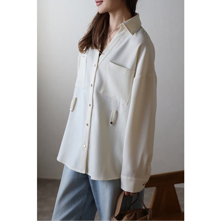 [SET]ライトツイードベルト付シャツ×タックワイドパンツ | BONJOUR SAGAN | 詳細画像31 