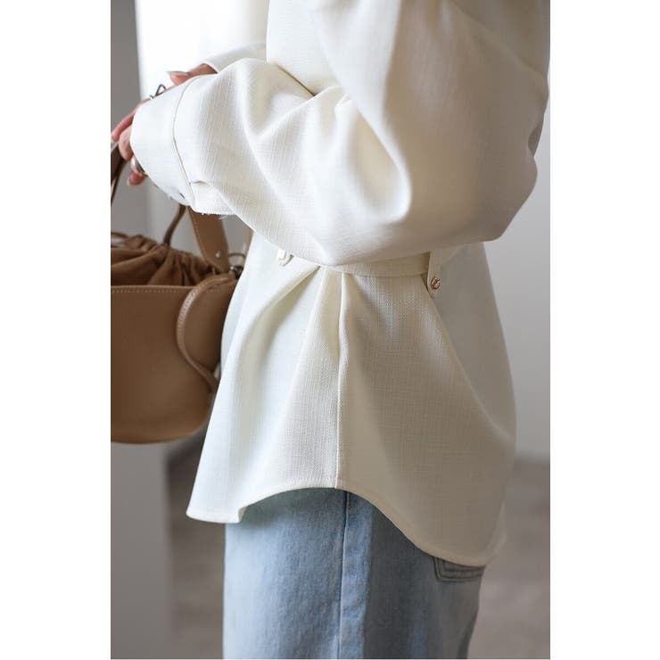 [SET]ライトツイードベルト付シャツ×タックワイドパンツ | BONJOUR SAGAN | 詳細画像35 