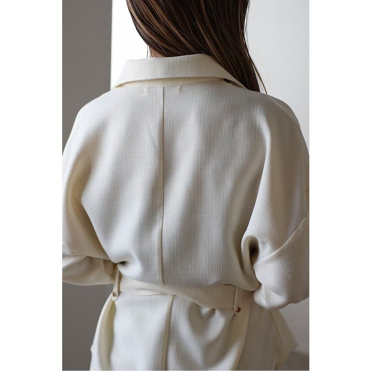 [SET]ライトツイードベルト付シャツ×タックワイドパンツ | BONJOUR SAGAN | 詳細画像36 