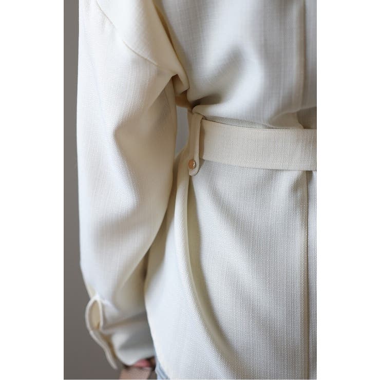 [SET]ライトツイードベルト付シャツ×タックワイドパンツ | BONJOUR SAGAN | 詳細画像37 