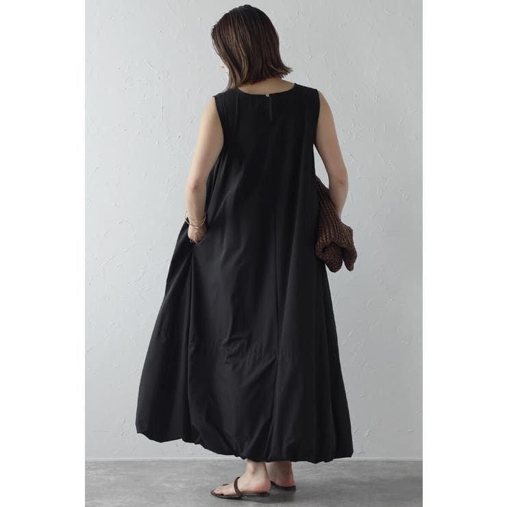 【接触冷感＋UVカット+撥水加工】裾バルーン撥水ノースリワンピ | BONJOUR SAGAN | 詳細画像10 