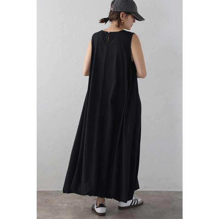 【接触冷感＋UVカット+撥水加工】裾バルーン撥水ノースリワンピ | BONJOUR SAGAN | 詳細画像13 