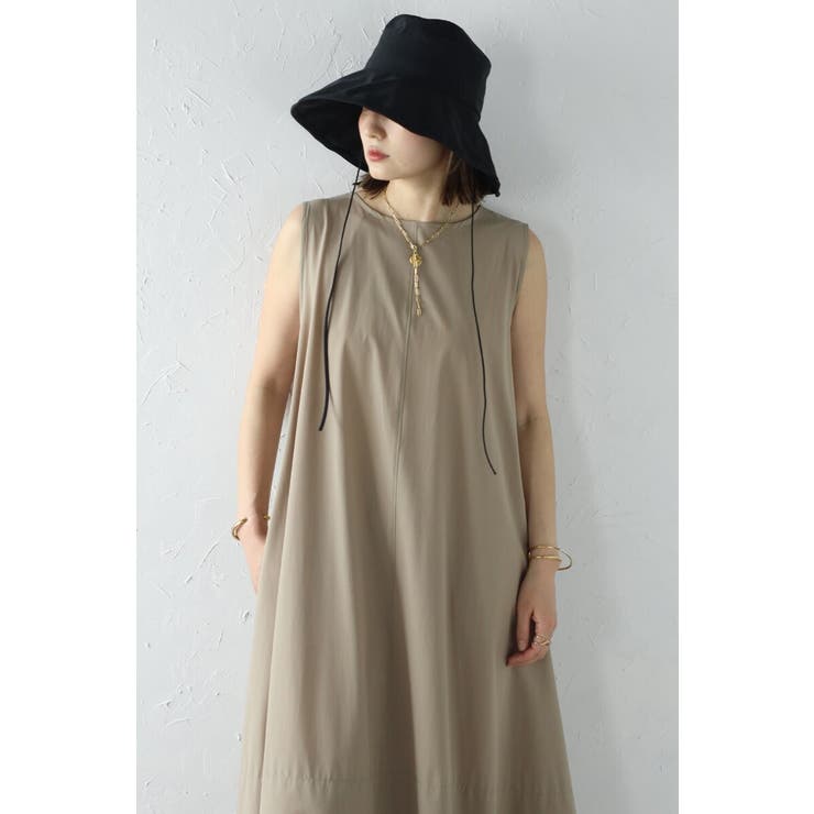 【接触冷感＋UVカット+撥水加工】裾バルーン撥水ノースリワンピ | BONJOUR SAGAN | 詳細画像18 