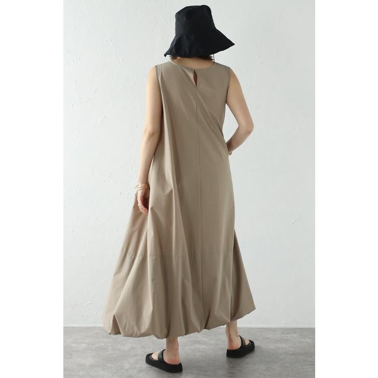 【接触冷感＋UVカット+撥水加工】裾バルーン撥水ノースリワンピ | BONJOUR SAGAN | 詳細画像22 