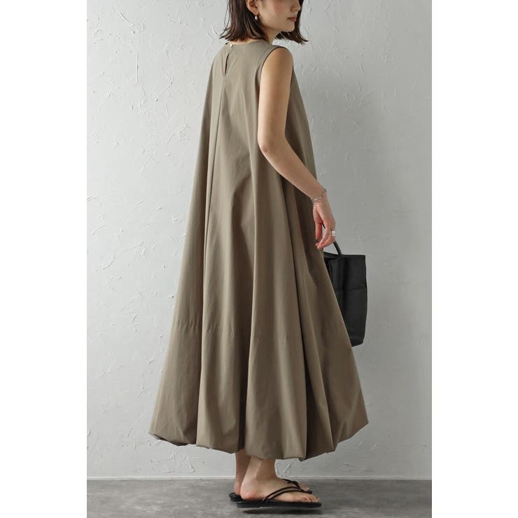 【接触冷感＋UVカット+撥水加工】裾バルーン撥水ノースリワンピ | BONJOUR SAGAN | 詳細画像35 