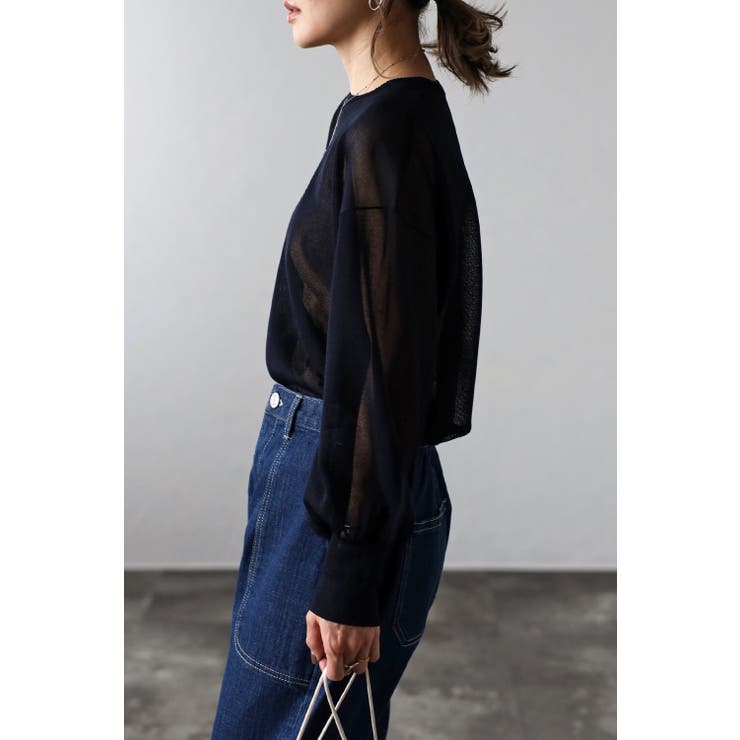 ボリュームスリーブシアーニット 77-002463 | BONJOUR SAGAN | 詳細画像11 