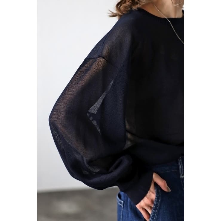 ボリュームスリーブシアーニット 77-002463 | BONJOUR SAGAN | 詳細画像15 