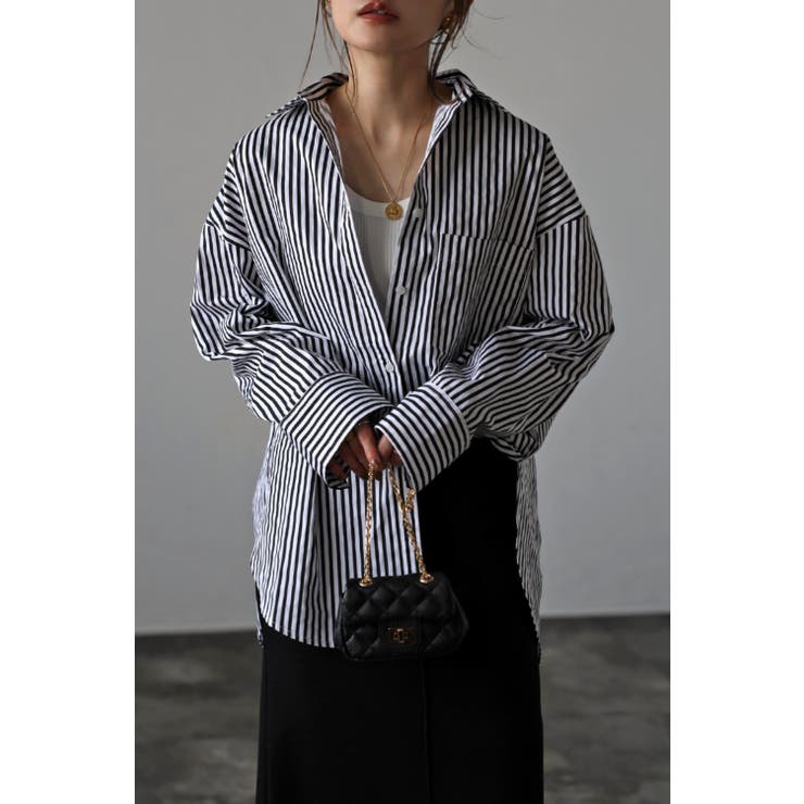 コットンストライプポケットシャツ 77-002474 | BONJOUR SAGAN | 詳細画像6 