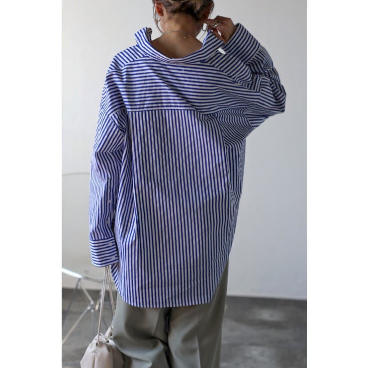 コットンストライプポケットシャツ 77-002474 | BONJOUR SAGAN | 詳細画像13 