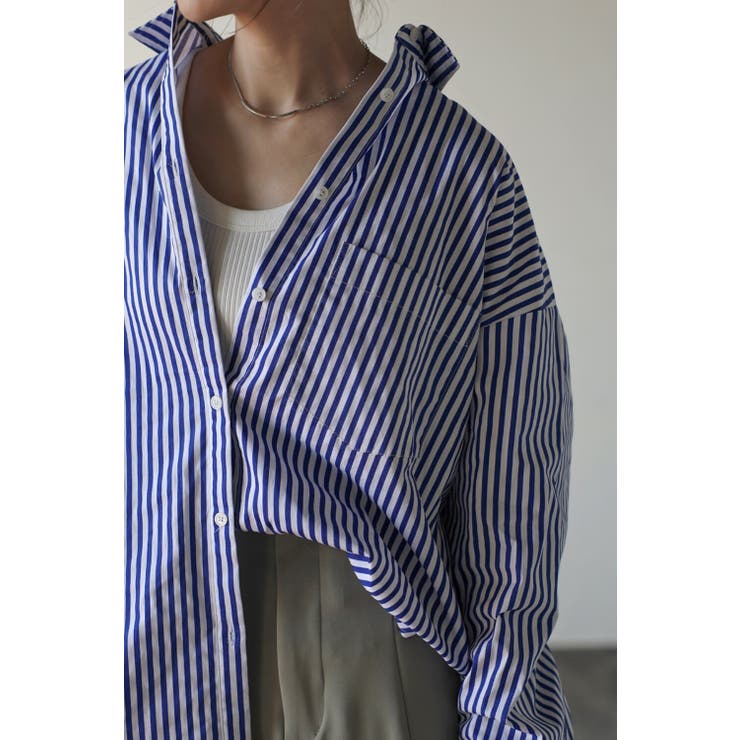 コットンストライプポケットシャツ 77-002474 | BONJOUR SAGAN | 詳細画像14 