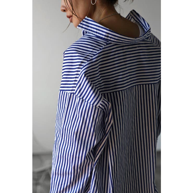 コットンストライプポケットシャツ 77-002474 | BONJOUR SAGAN | 詳細画像16 