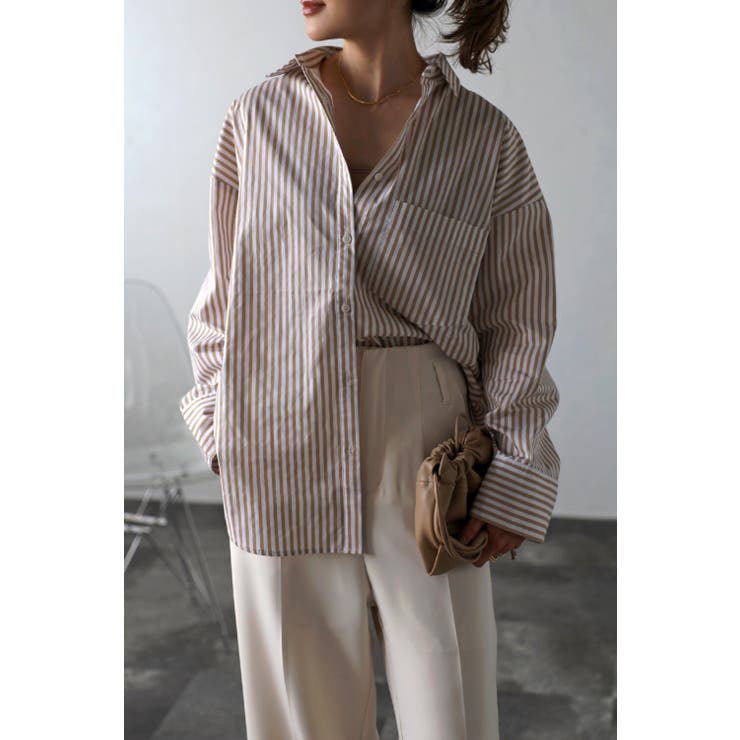 コットンストライプポケットシャツ 77-002474 | BONJOUR SAGAN | 詳細画像20 