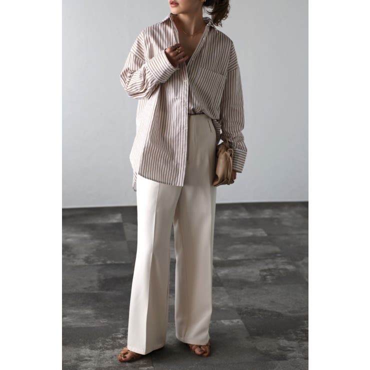 コットンストライプポケットシャツ 77-002474 | BONJOUR SAGAN | 詳細画像21 