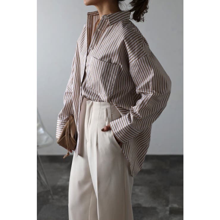 コットンストライプポケットシャツ 77-002474 | BONJOUR SAGAN | 詳細画像22 